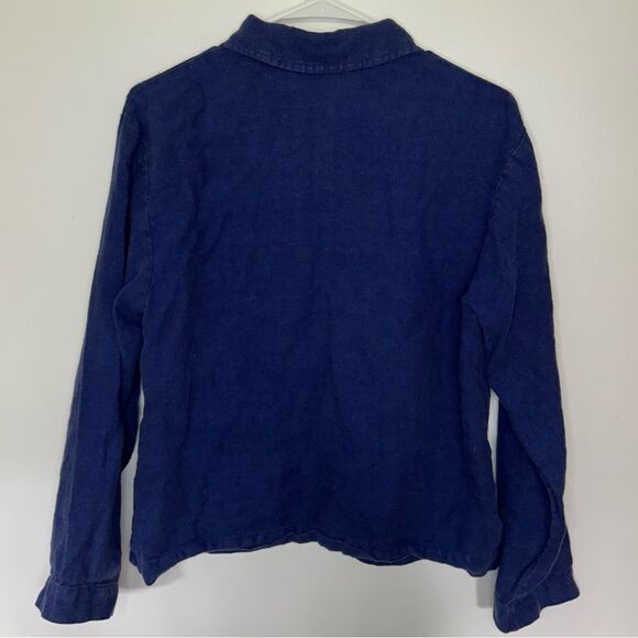 Johnny Was Collection - blue button down top - Picture 7 of 8